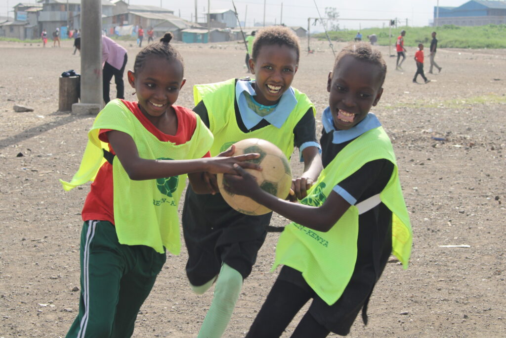 Green Kenya - Children playing with soccer ball
