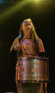girl playing drum