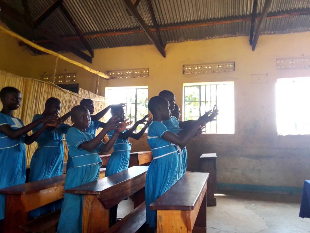 Inclusive contemporary dance class in Spain with Deaf and hearing participants, including a wheelchair user, moving together in a grassroots arts program