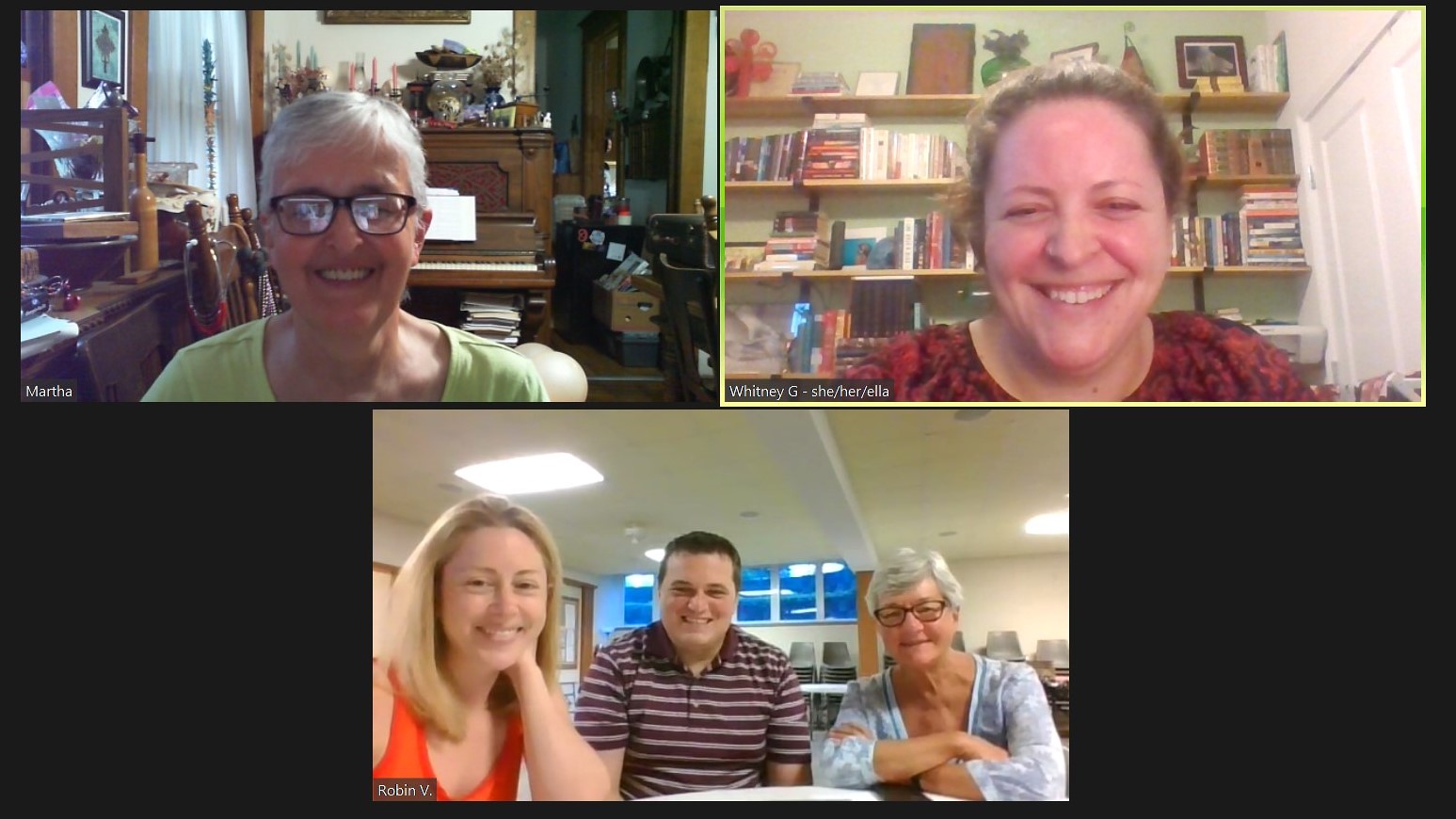 Screenshot of a meeting on Zoom 