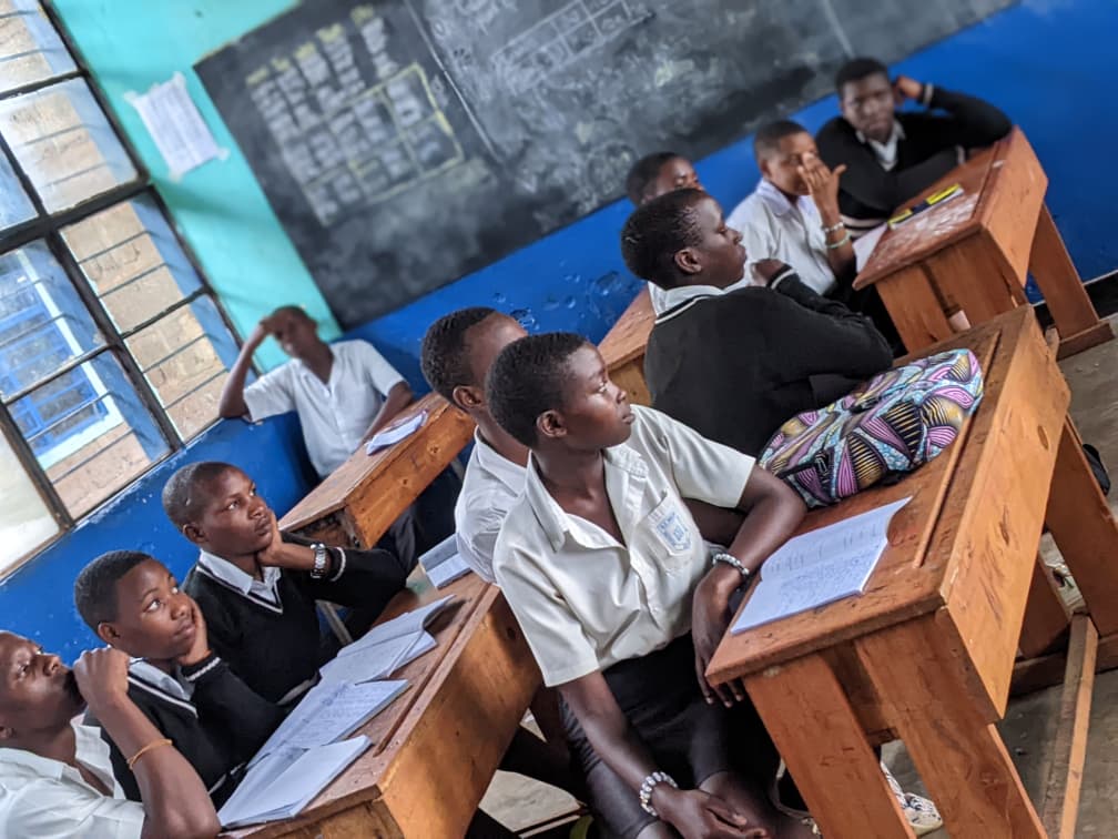 Students in a classroom in Rwanda