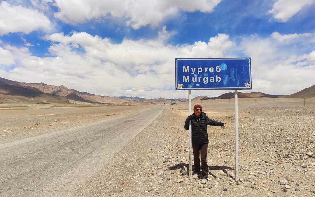 A Bike Repair Stand Along the Pamir Highway